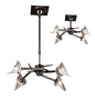 Mantra Flavia 54cm Telescopic Pendant Convertible To Semi Flush Round 4 Light G9, Black Chrome