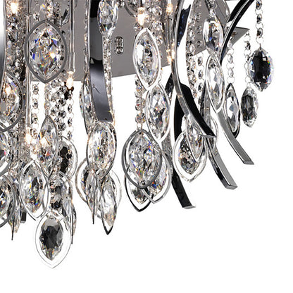 Diyas Mios 60cm  12 Light G4 Polished Chrome/Crystal, NOT LED/CFL Compatible Ceiling Light Fitting