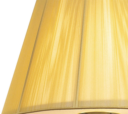 Mantra Siena 40cm Pendant Round 1 Light E27, Polished Brass with Amber Cream Shade and Clear Crystal