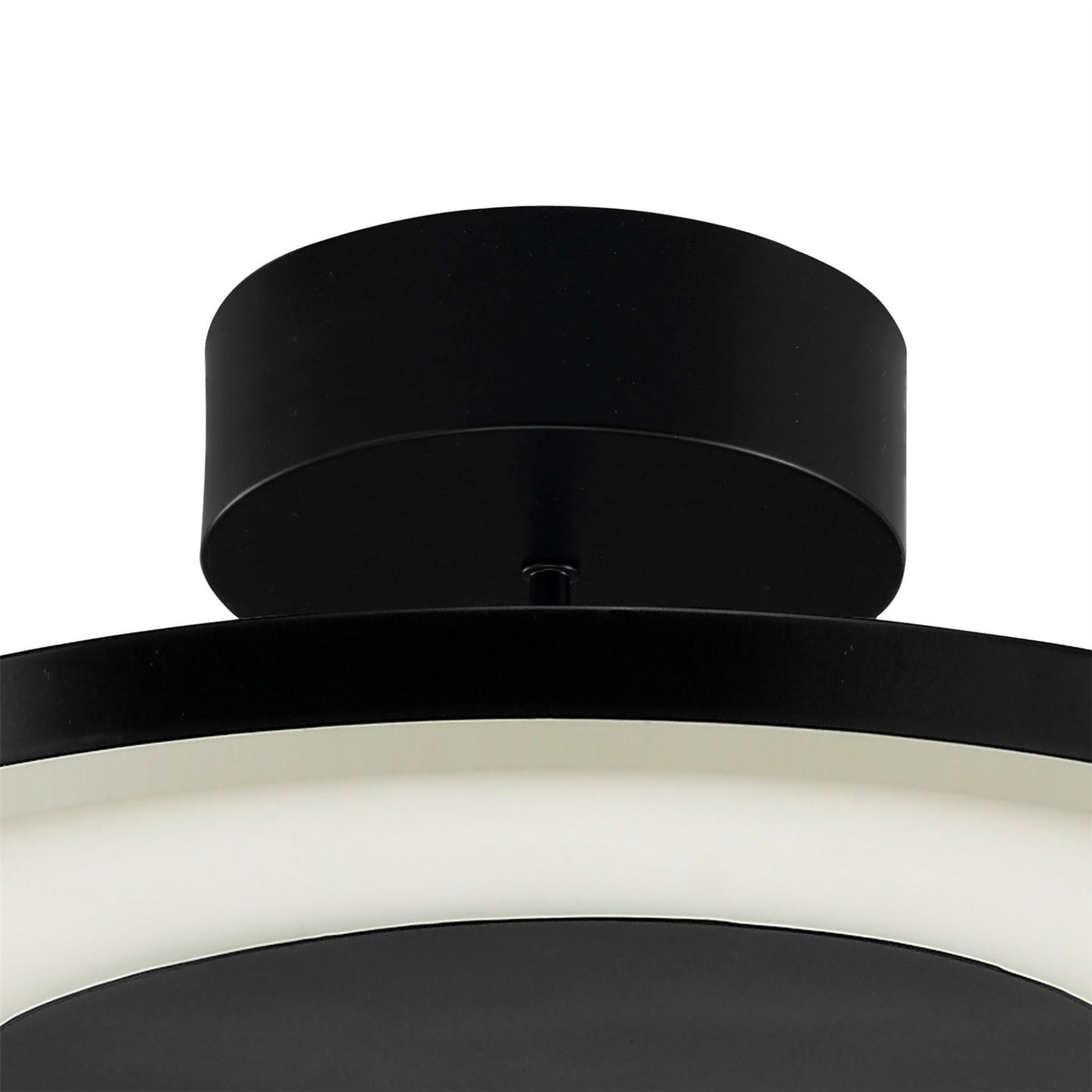 Mantra Hemisferic 36cm Ceiling 1 X 28W LED Round 3000K, 1800lm, Satin Aluminium/Frosted Acrylic, 3yrs Warranty Ceiling