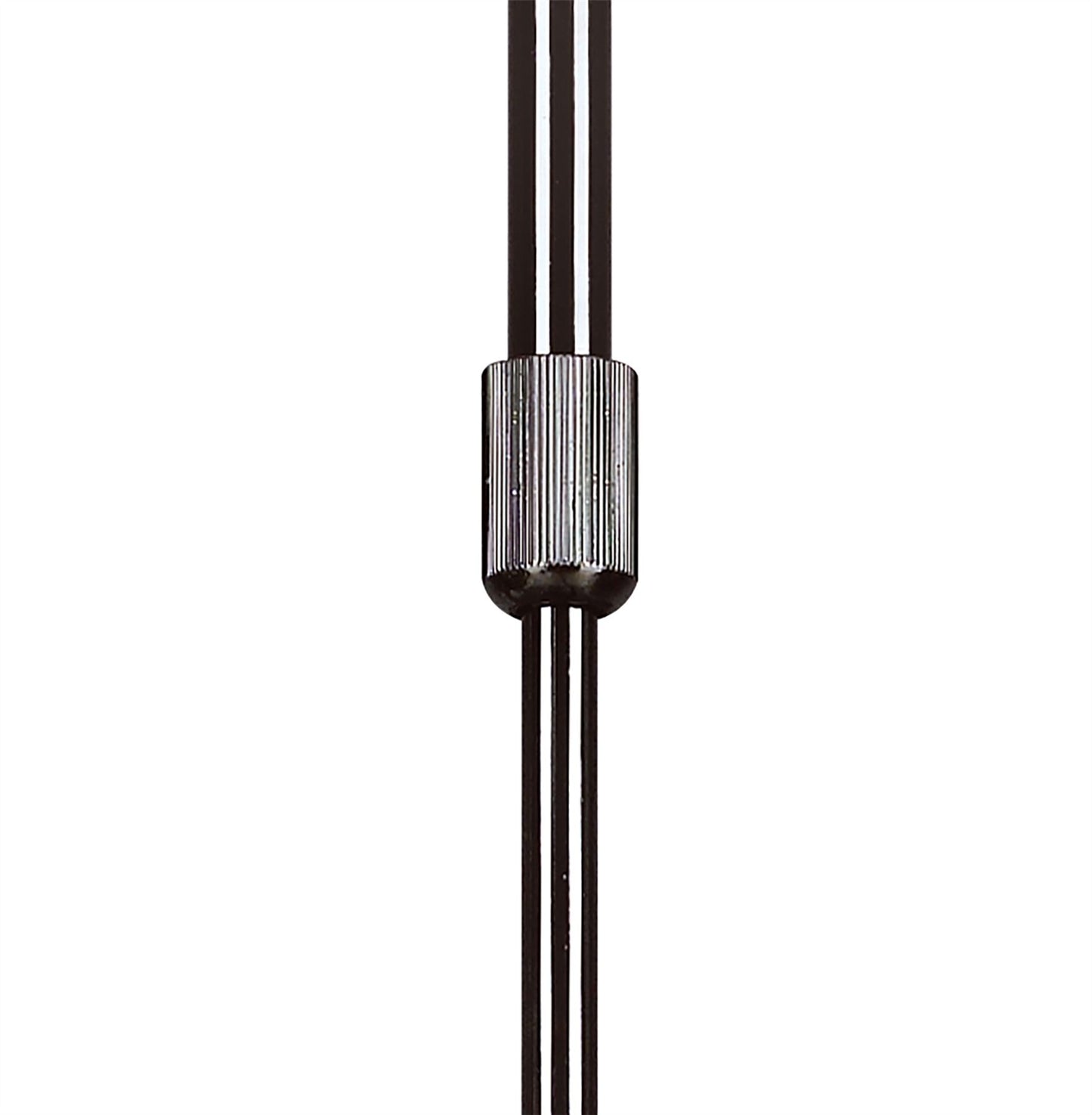 Mantra Amel 51cm Telescopic Convertible To Semi Flush 4 Light L1/SGU10, Black Chrome, CFL Lamps INCLUDED