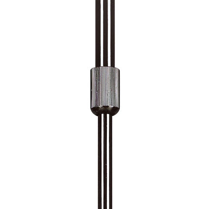 Mantra Amel 51cm Telescopic Convertible To Semi Flush 4 Light L1/SGU10, Black Chrome, CFL Lamps INCLUDED