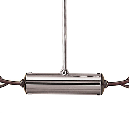 Mantra Holland Telescopic Linear Pendant Line 6 Light G9, Polished Chrome, Wenge