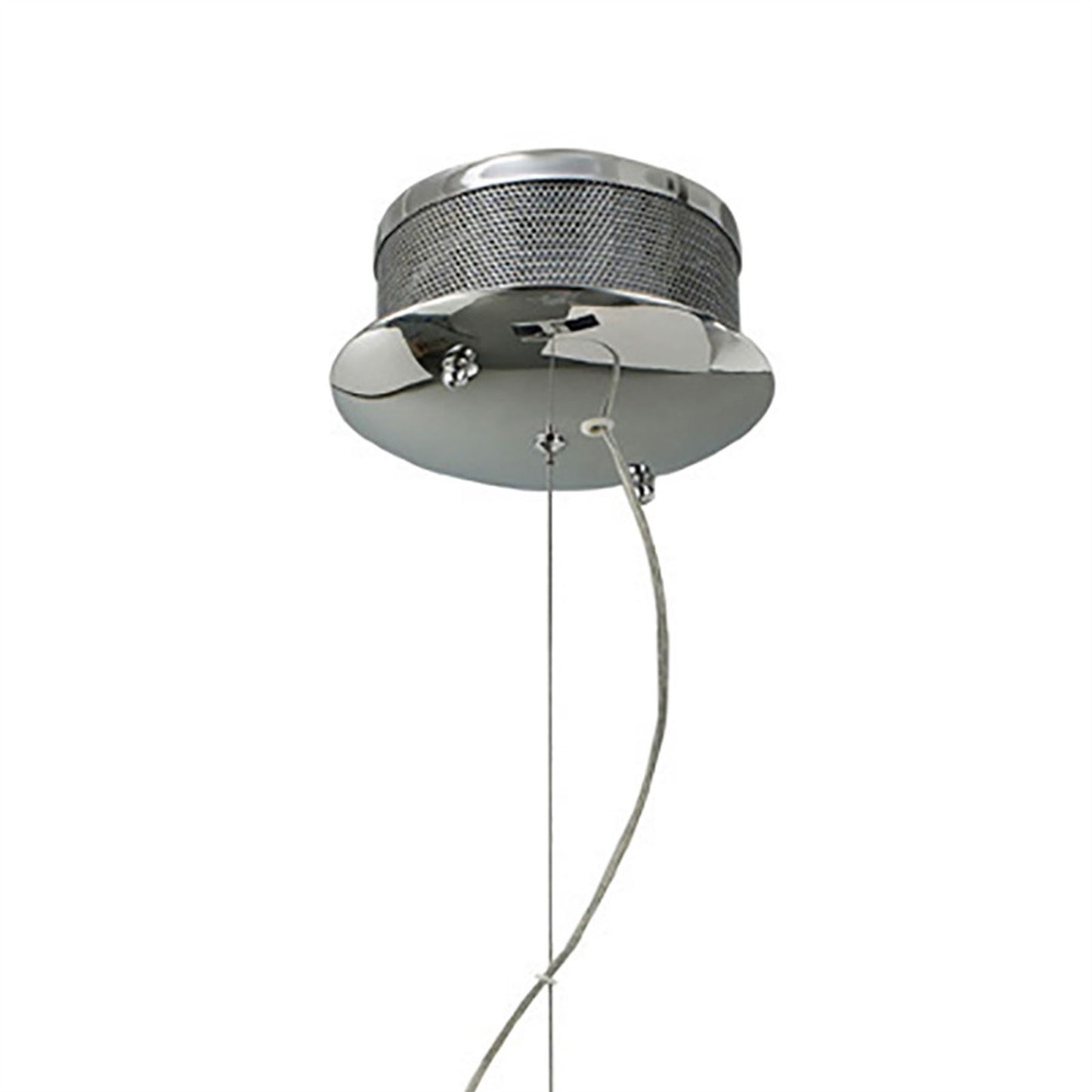 Diyas Geo  with Black Shade 7 Light G4 Polished Chrome/Crystal, NOT LED/CFL Compatible Ceiling Pendant Light Fitting