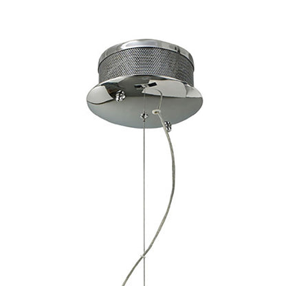 Diyas Geo  with Black Shade 7 Light G4 Polished Chrome/Crystal, NOT LED/CFL Compatible Ceiling Pendant Light Fitting