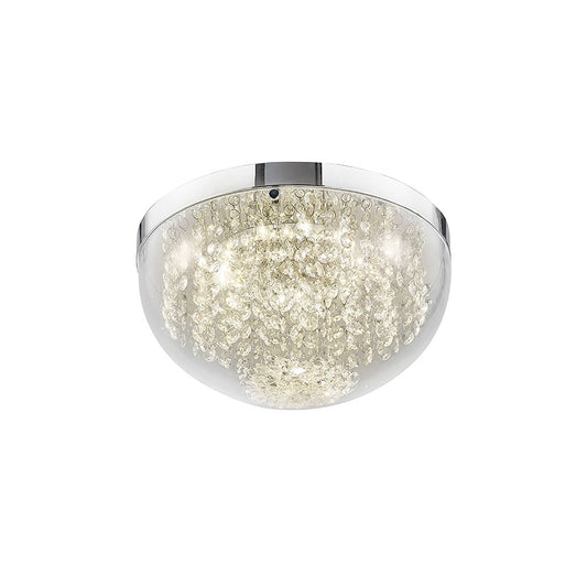 Diyas Harper Medium  12W 950lm LED 4000K Polished Chrome/Crystal, 3yrs Warranty - IL80011 Crystal Ceiling Light Fitting