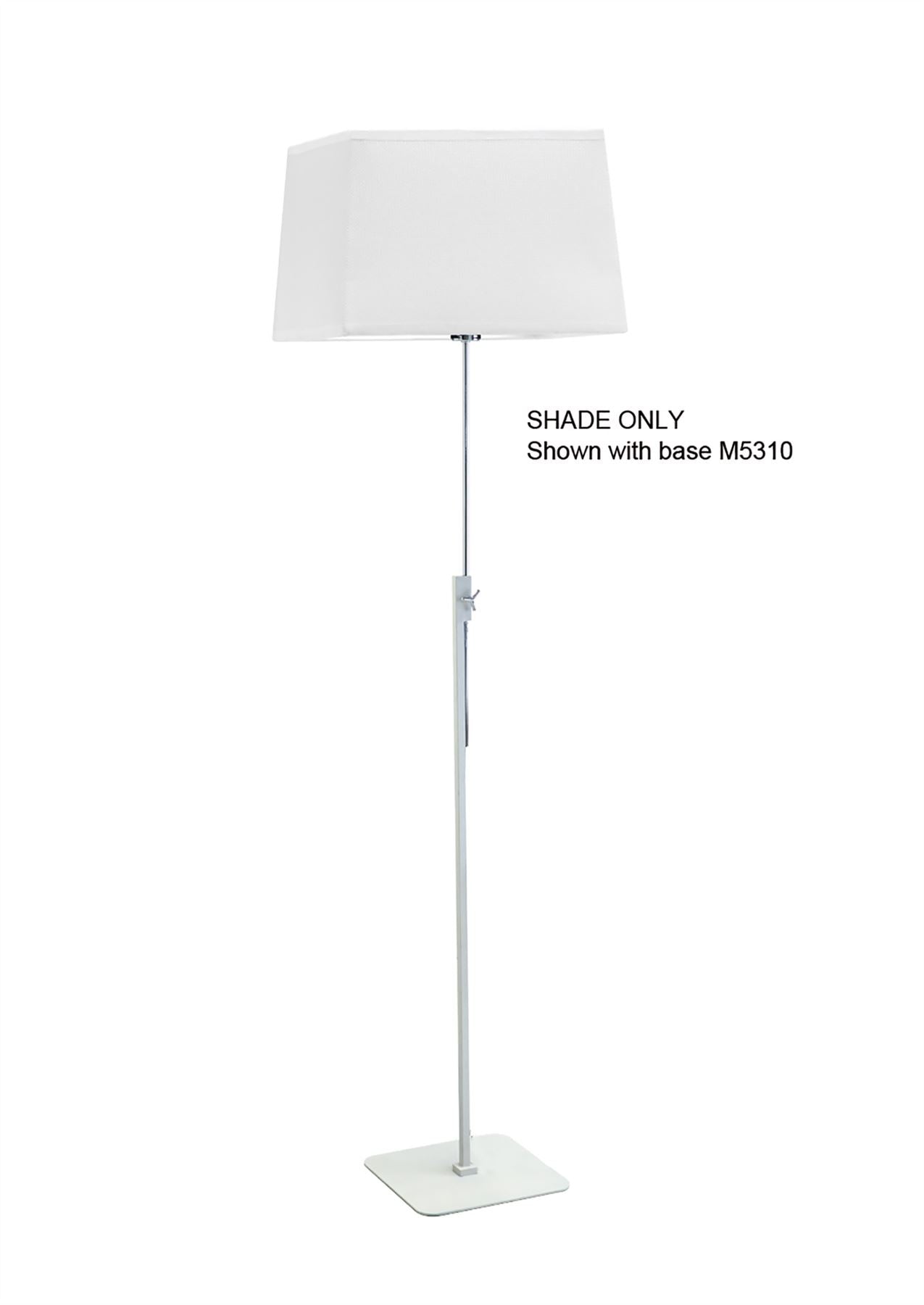 Mantra M5314 Habana White Square Shade 355/355x250mm, Suitable for Floor Lamps
