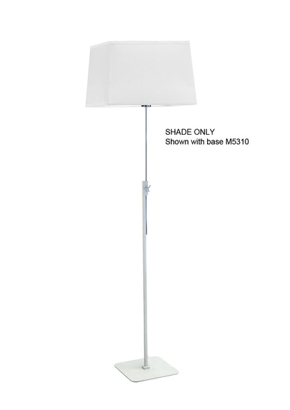 Mantra M5314 Habana White Square Shade 355/355x250mm, Suitable for Floor Lamps