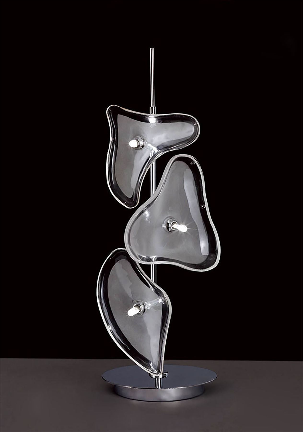 Mantra Otto Table Lamp 3 Light G4, Polished Chrome/Frosted Glass, NOT LED/CFL Compatible