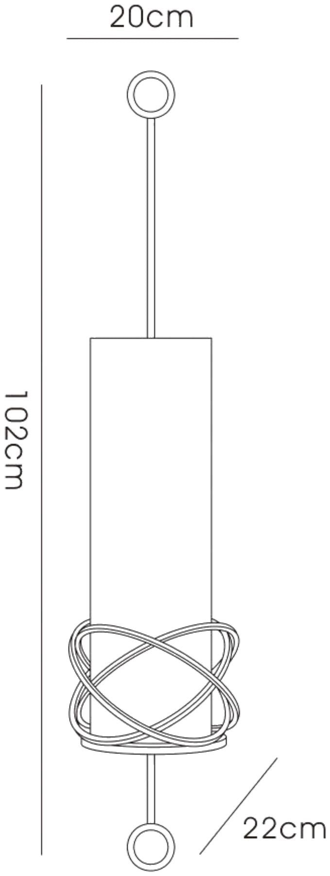 Diyas Home (DH) Oriana Wall Light Mounted Candle Holder 102Cm White/Clear Glass