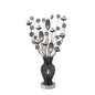 Diyas Home Nevada Aluminium (DH) Nevada Crystal Table Lamp 4 Light G4 Black, NOT LED/CFL Compatible