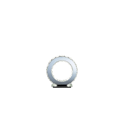 Diyas Galaxy Crystal Round Table Lamp, 10W LED 6000K Polished Chrome