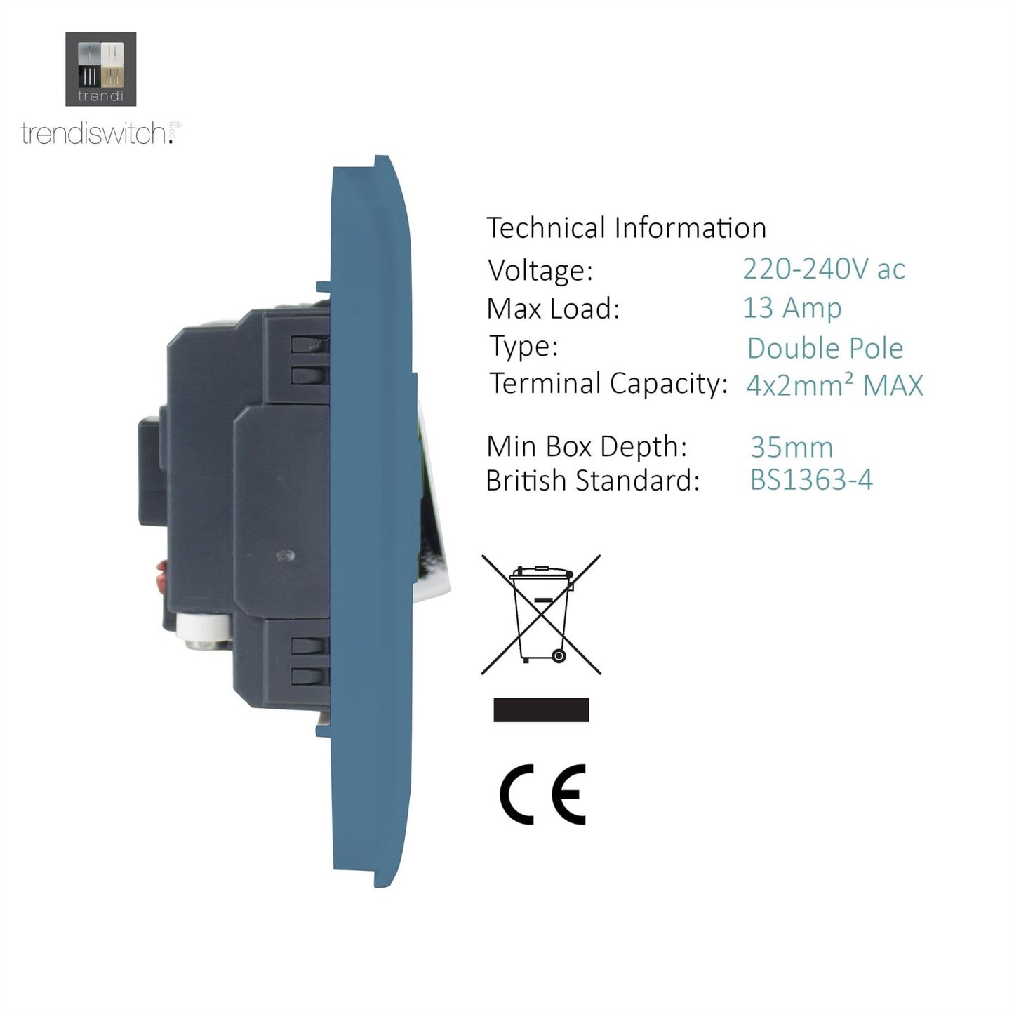 Trendi Artistic Modern Glossy Tactile Fused Spur Switch Sky
