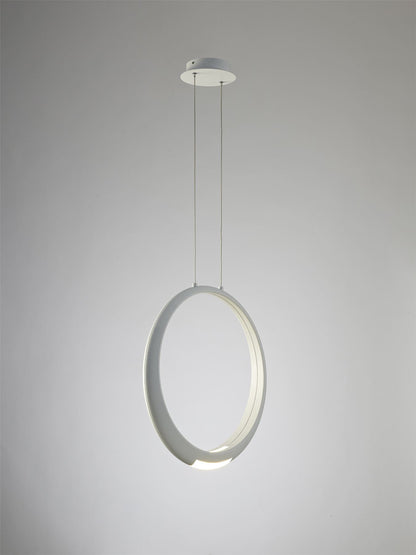 Mantra M6170 Ring Pendant 50cm Round, 23W LED, 3000K, 1600lm, White, 5yrs Warranty