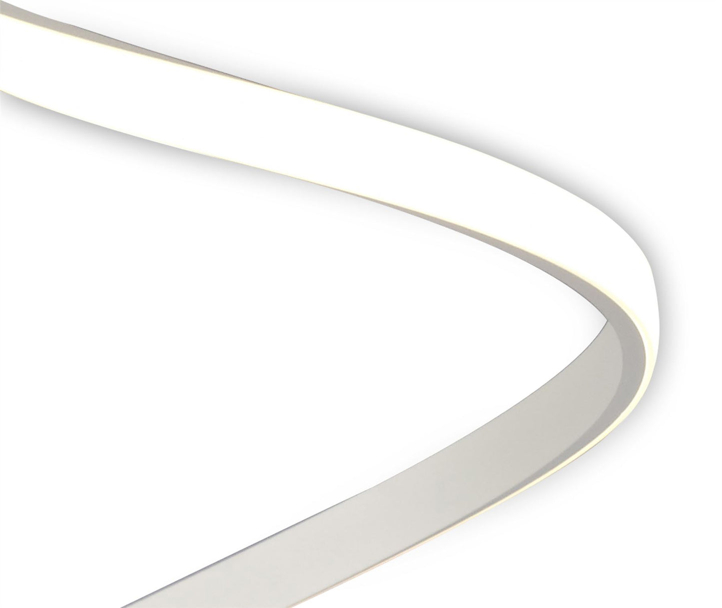 Mantra Nur 53cm Blanco Semi Flush Simple Lamp, 30W LED 4000K, 2400lm, Dimmable, White/Frosted Acrylic, 3yrs Warranty