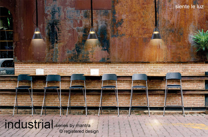 Mantra M5442 Industrial Ceiling 1 Light 40W E27 Oxide Metal, Black Belt