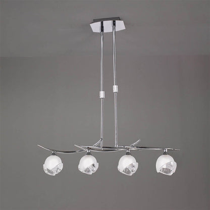 Mantra Fragma Linear Telescopic 4 Light G9 Line, Polished Chrome