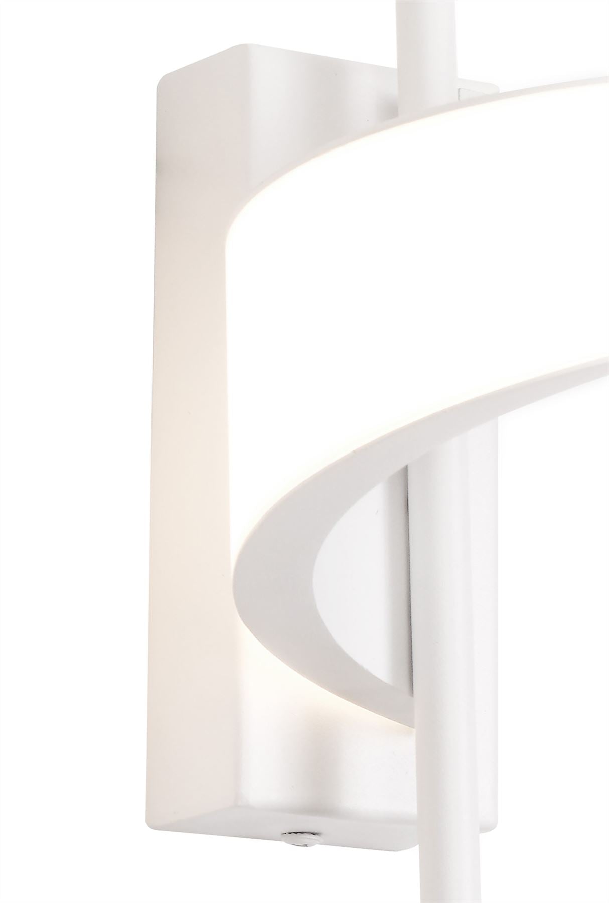 Mantra Tsunami 1 Light Spiral Wall Light, 12W LED, 3000K, 900lm, Sand White, 3yrs Warranty