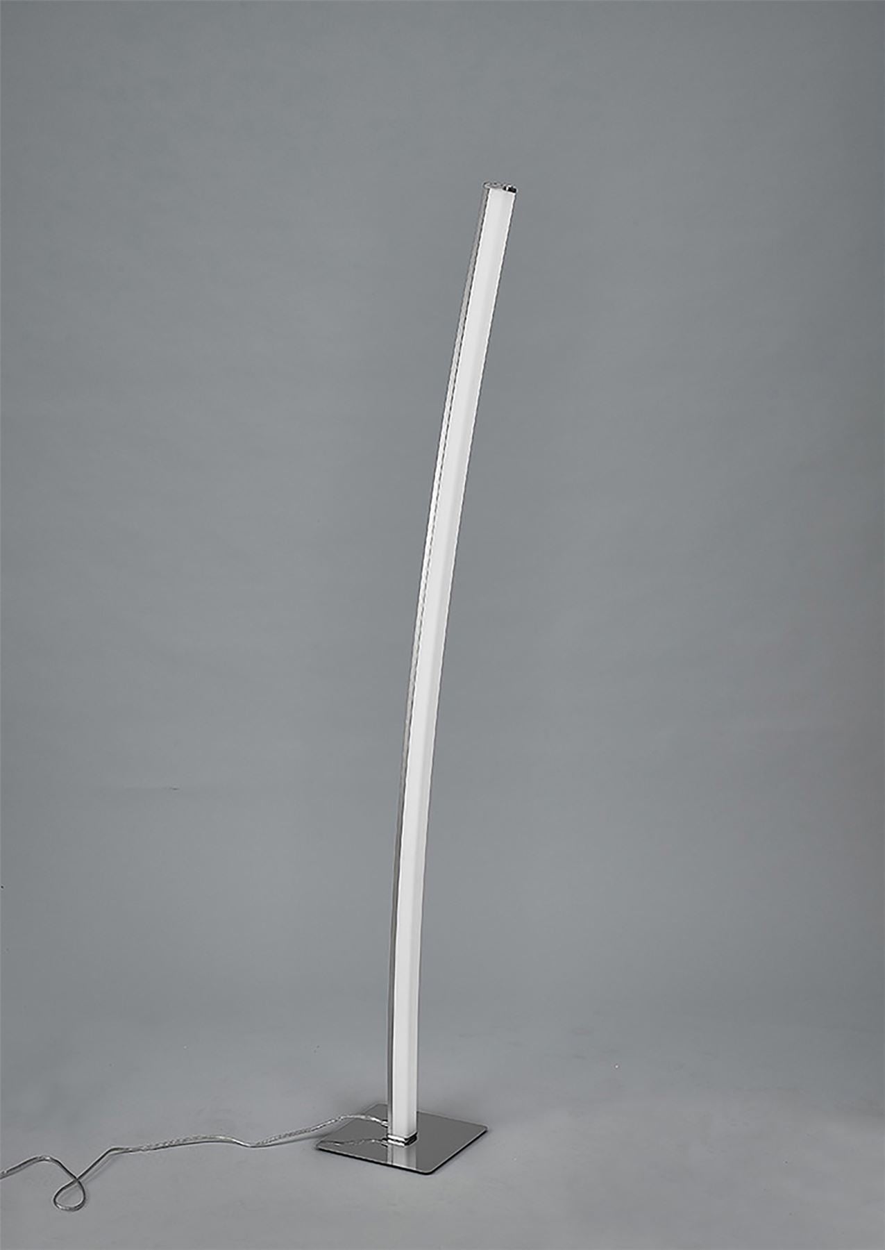 Mantra Fusion M5104 Surf Floor Lamp 23W LED Satin Nickel/Polished Chrome 3000K, 1590lm,, 3yrs Warranty