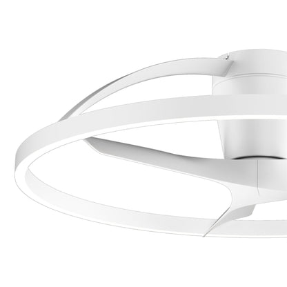 Nepal II Mini 75cm 32W LED Dimmable Light With Built-In 32W DC Reversible Fan, White Finish c/w Remote Control, 4000lm, 5yrs Warranty