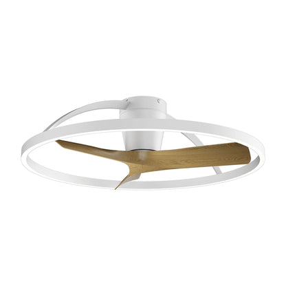 Nepal II Mini 75cm 32W LED Dimmable Light With Built-In 32W DC Reversible Fan, White/Wood Finish c/w Remote Control, 4000lm, 5yrs Warranty