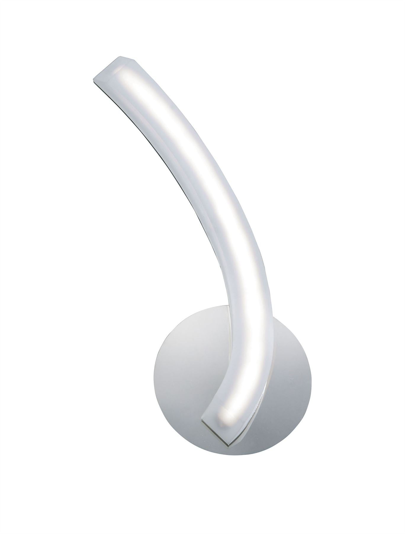 Mantra On Wall Light Left Switched 5W LED 3000K, 500lm, Polished Chrome/Frosted Acrylic, 3yrs Warranty