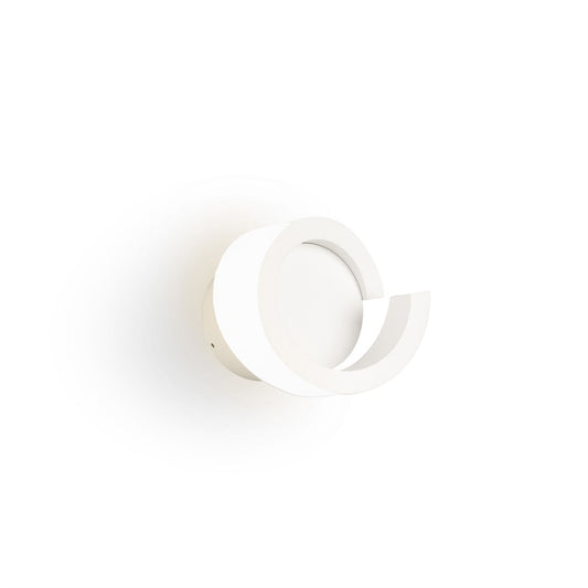 Mantra Tsunami 1 Light Round Wall Light, 12W LED, 3000K, 900lm, Sand White, 3yrs Warranty