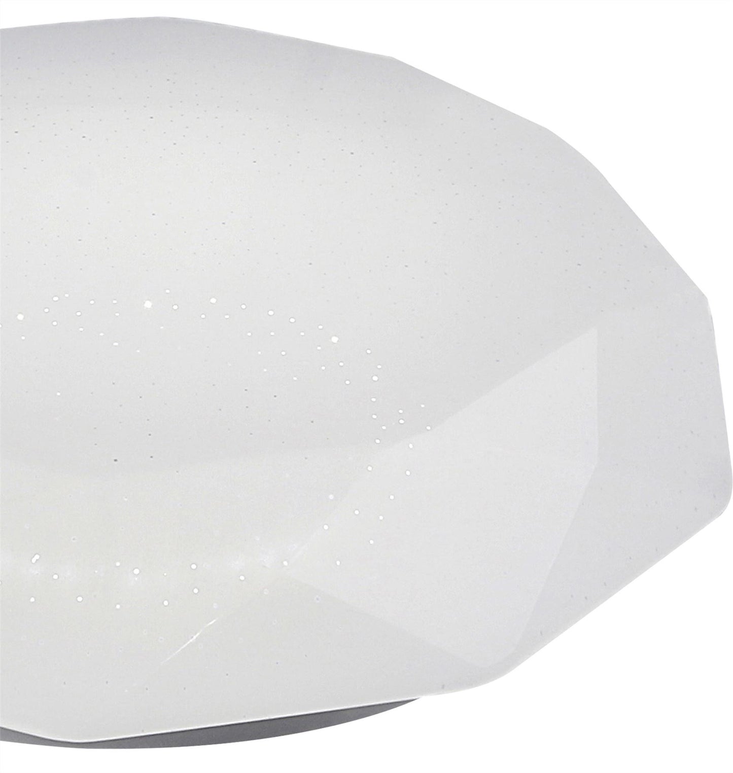 Mantra Fusion Diamante Smart 33cm Ceiling Light, 40W LED, 3000-5000K Tuneable White, 2600lm, Remote Control, APP, Alexa & Google Voice Control, White, 3yrs Warranty