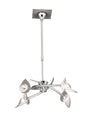 Mantra M0302 Flavia Telescopic Pendant Semi Flush Convertible Round 4 Light G9, Polished Chrome