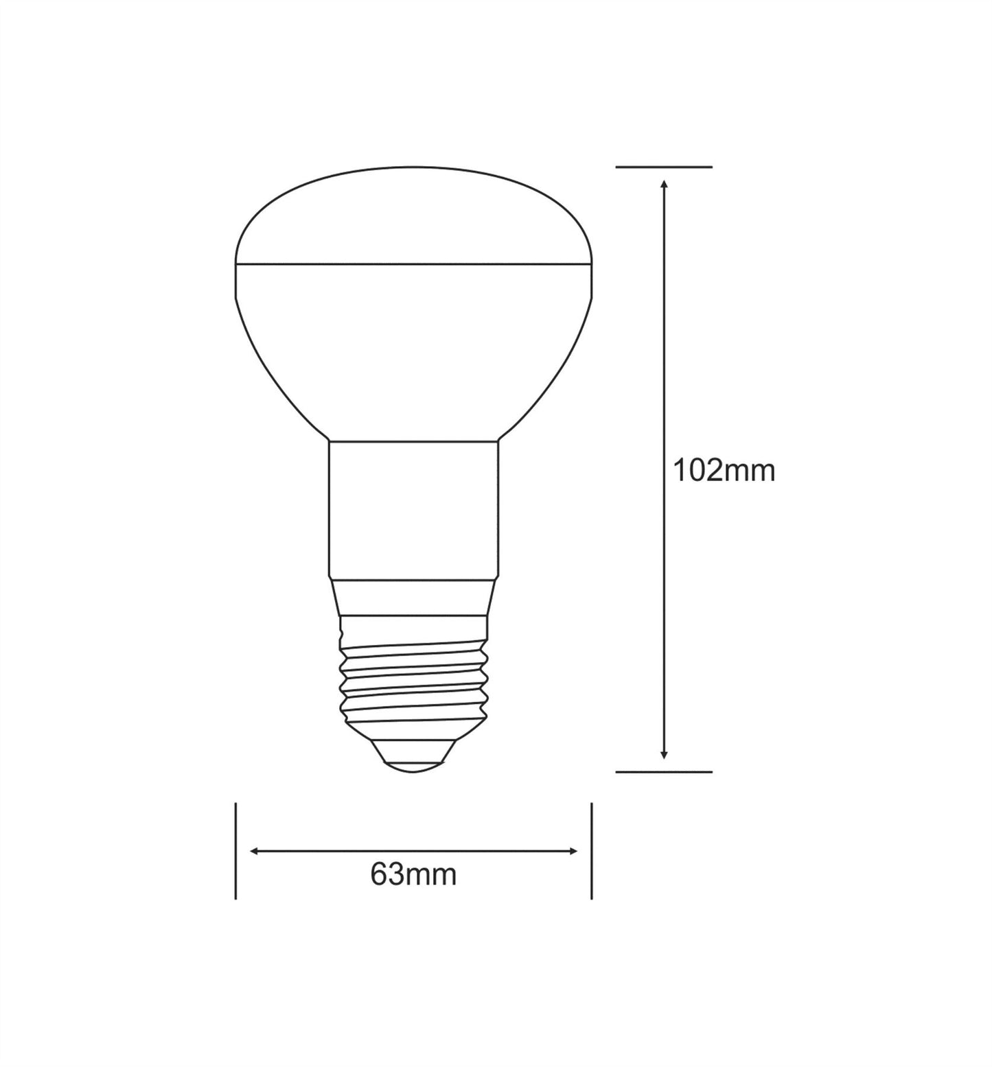 Luxram Value LED R63 E27 6W White 6400K 580lm LED