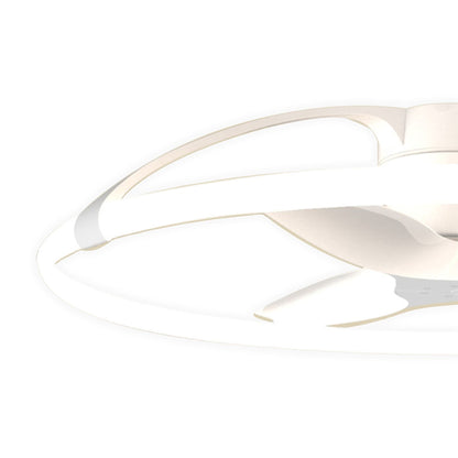Nepal 105cm 75W LED Dimmable Light With Built-In 35W DC Reversible Fan, White Finish c/w Remote Control, APP & Alexa/Google Voice Control, 7200lm
