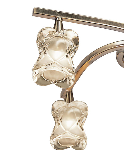 Mantra Rosa 48cm Del Desierto Telescopic Pendant Convertible To Semi Flush 4 Light G9, Antique Brass