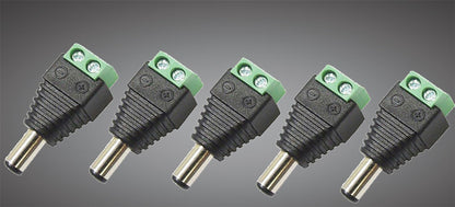 Techtouch LED Strips (Pack Of 5) male Dc Plug Adapter Strip