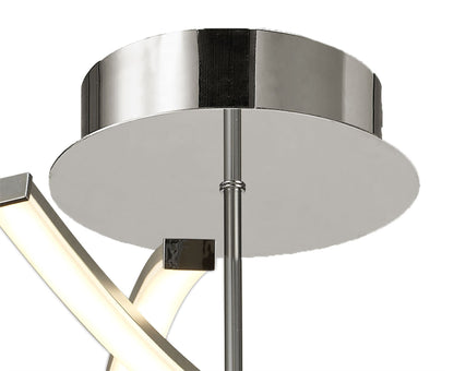 Mantra M5917 Aire LED Ceiling 70.5cm Round 42W 3000K, 3700lm, Dimmable, Silver/Frosted Acrylic/Polished Chrome, 3yrs Warranty - M5917 Ceiling