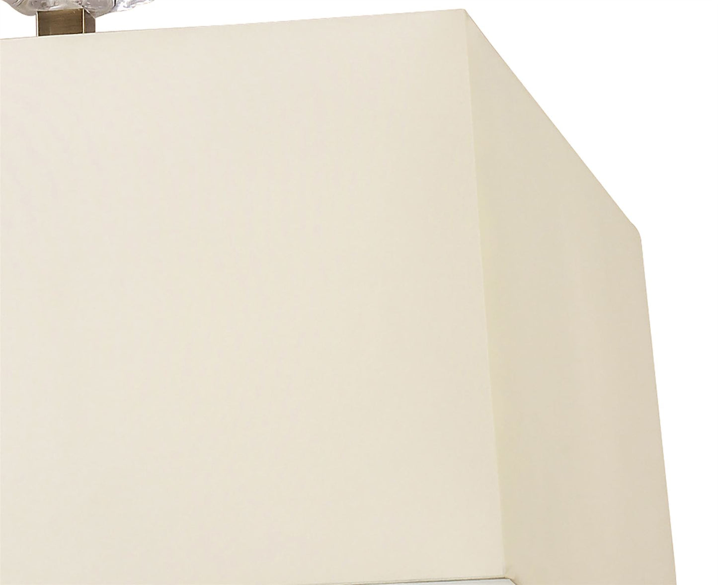Mantra Akira Square Pendant 4 Light E27, Antique Brass/Frosted Glass with Cream Shade