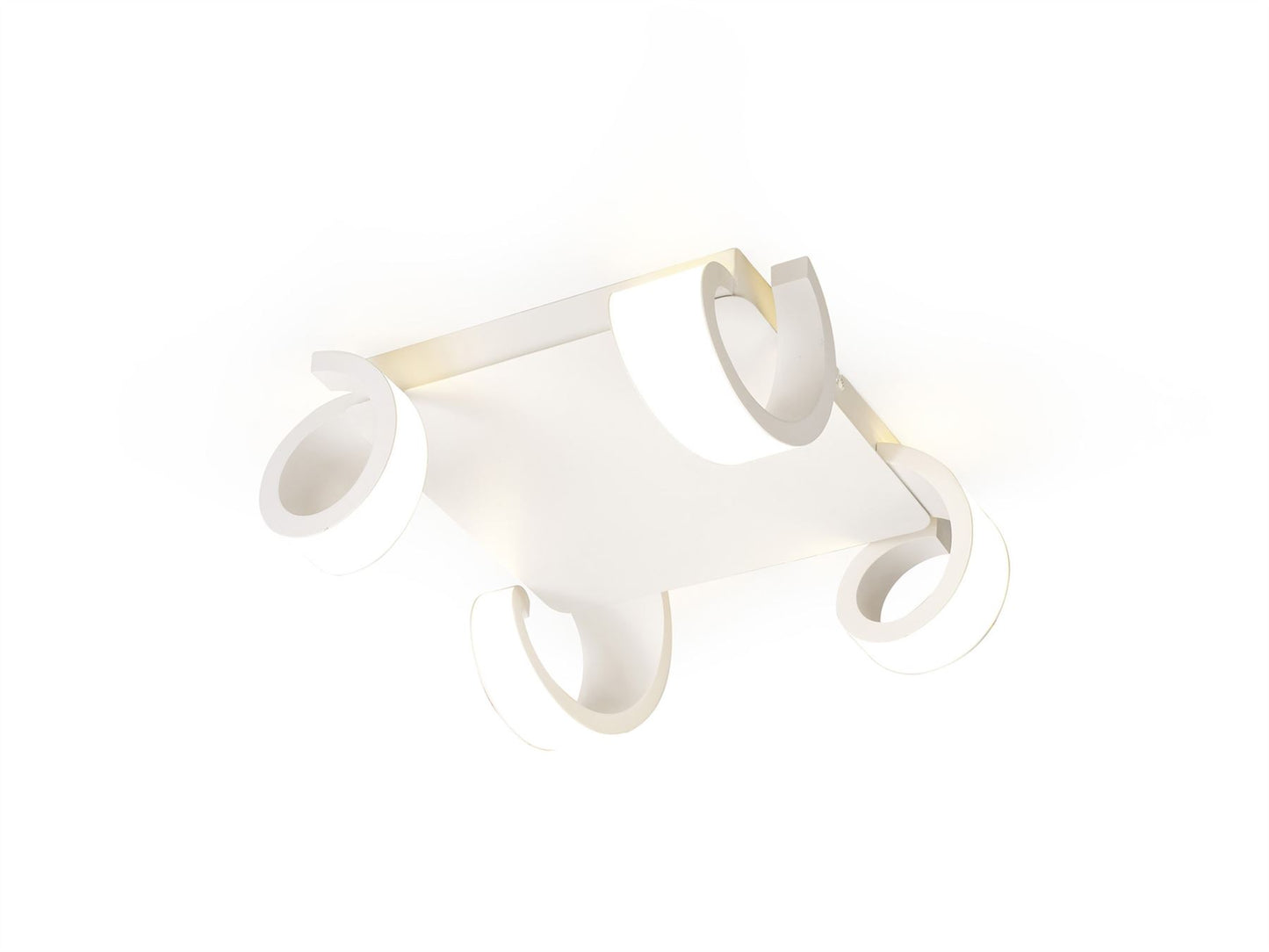 Mantra Tsunami 4 Light Square Ceiling Light, 48W LED, 3000K, 3600lm, Sand White, 3yrs Warranty
