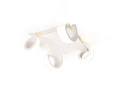 Mantra Tsunami 4 Light Square Ceiling Light, 48W LED, 3000K, 3600lm, Sand White, 3yrs Warranty