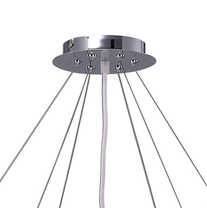 Mantra M1543 Ora Pendant 12 Twisted Round Light E27, Gloss White/White Acrylic/Polished Chrome
