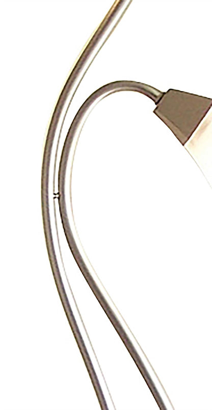 Diyas Chievo Floor Lamp with In-Line Dimmer 2 Light G9 Satin Chrome/Frosted Glass, NOT LED/CFL Compatible
