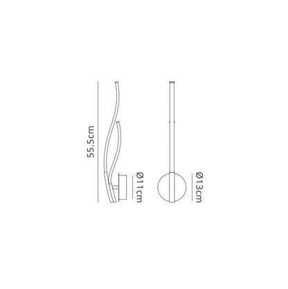 Mantra M6107 Corinto Wall Light, 12W LED, 3000K, 960lm, Silver Chrome, 3yrs Warranty