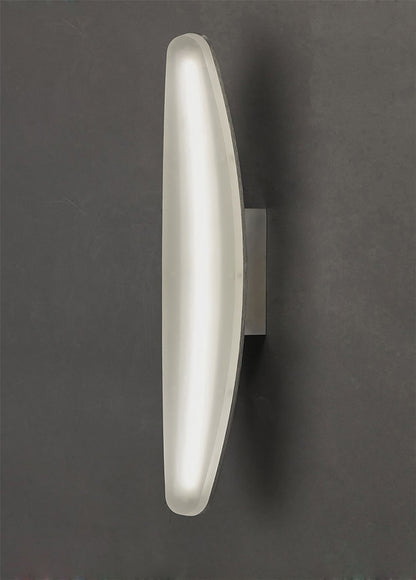 Mantra M4084 Hemisferic Wall Light 6W LED 3000K, 540lm, Satin Aluminium/Frosted Acrylic, 3yrs Warranty