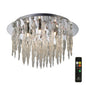 Diyas Tropez 50cm  6 Light G9 with RGB LEDs and Remote Control Polished Chrome/Glass Ceiling Light Fitting