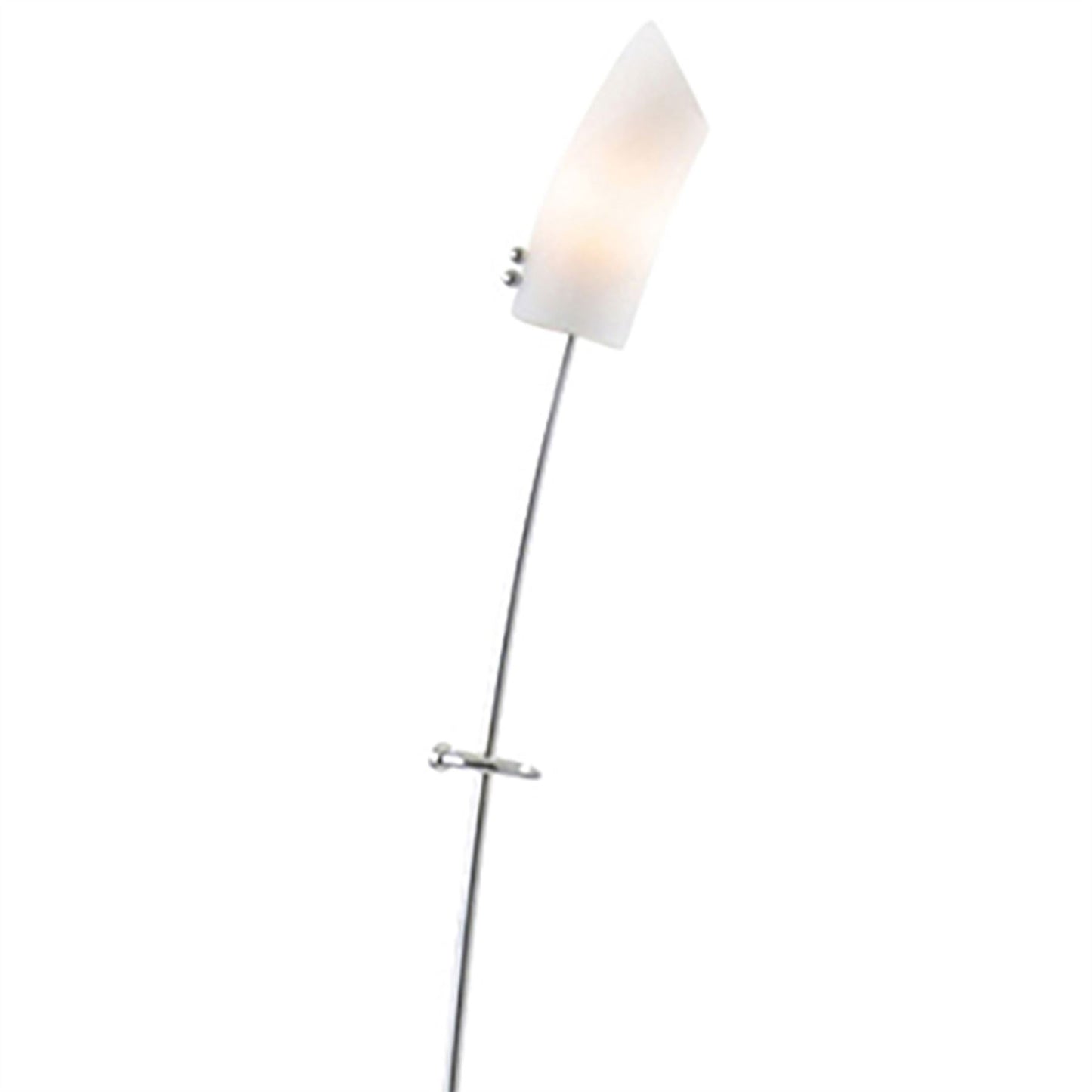 Diyas Lucia Floor Lamp with In-Line Dimmer 1 Light G9 Polished Chrome/Frosted Glass, NOT LED/CFL Compatible