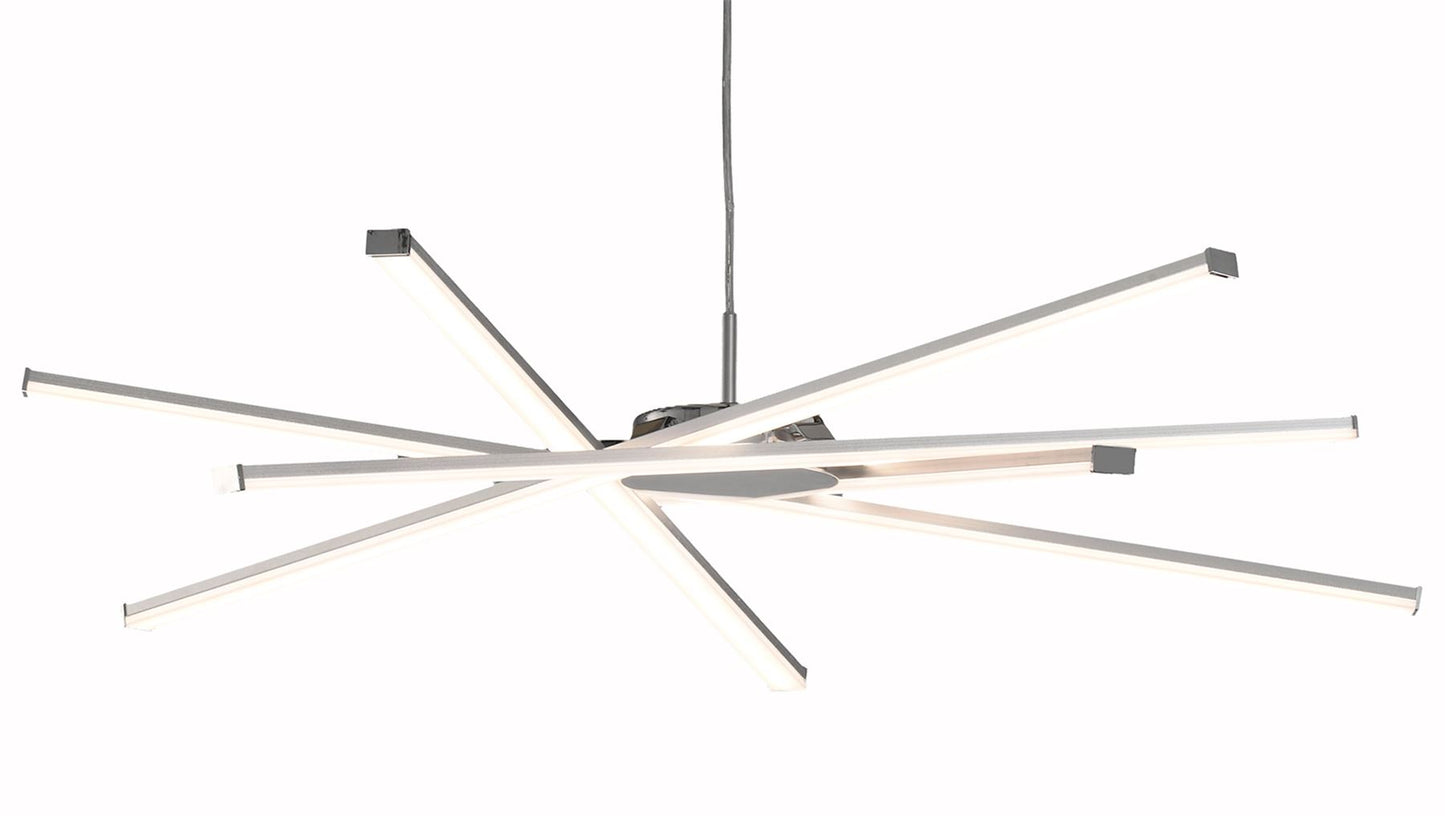 Mantra M5915 Star LED Pendant 69cm Round 42W 3000K, 3700lm, Silver/Frosted Acrylic/Polished Chrome, 3yrs Warranty