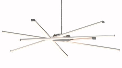 Mantra M5915 Star LED Pendant 69cm Round 42W 3000K, 3700lm, Silver/Frosted Acrylic/Polished Chrome, 3yrs Warranty