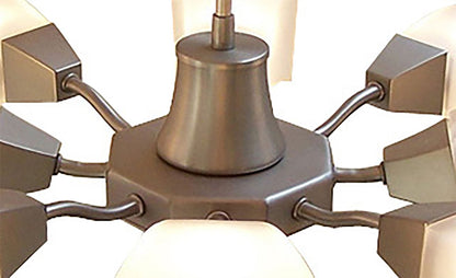 Diyas Chievo 52cm  8 Light G9 Satin Chrome/Frosted Glass Ceiling Pendant Light Fitting