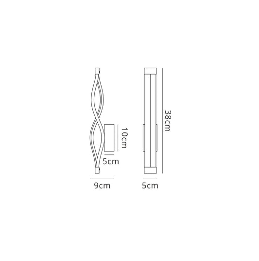 Mantra M5816 Sahara Brown Oxide Touch Dimmer Wall Light 6W LED 2800K, 420lm, Brown Oxide/Frosted Acrylic, 3yrs Warranty