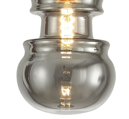 Mantra Sonata Pendant 15cm Round, 1 x E27, Polished Chrome/Graphite