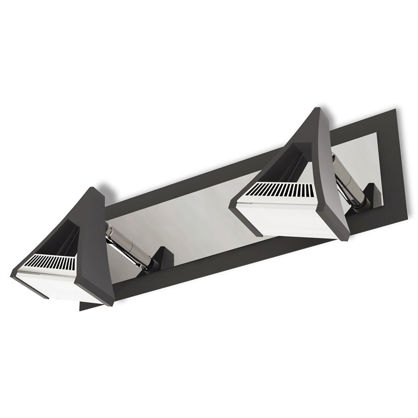 Mantra Fusion Filippo Linear Spot Light 2 Light LED 10W 3000K, 900lm, Matt Black/Polished Chrome, 3yrs Warranty