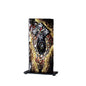 Diyas Home (DH) Abruzzo Glass Art Clock Green/Brown/Multi-Colour Glitter